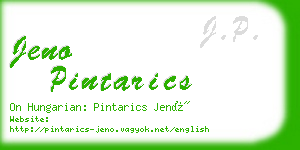 jeno pintarics business card